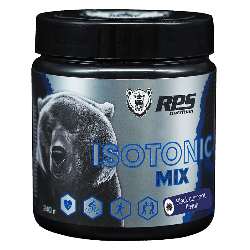 фото Изотоники rps nutrition isotonic + bcaa mix (банка) - 240 грамм, чёрная смородина