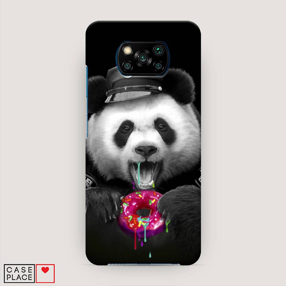 

Пластиковый чехол "Панда police" на Xiaomi Poco X3 NFC, 39220-1