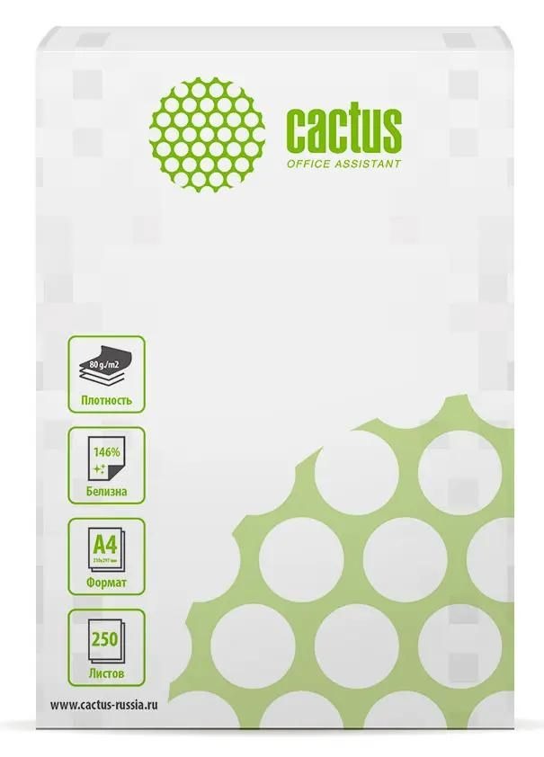 

Бумага Cactus CS-OP-A480250, A4, офисная, 250л, 80г/м2, белый