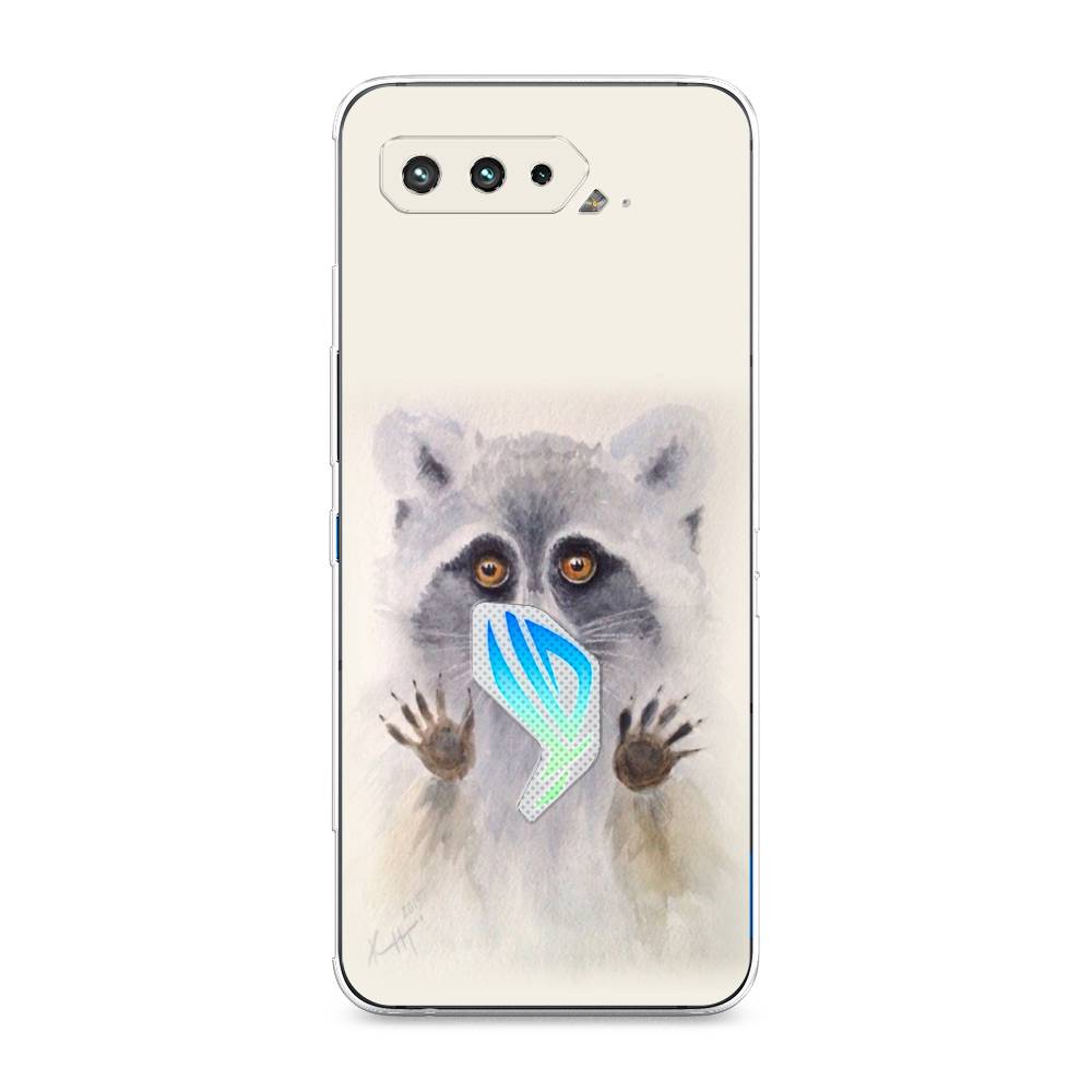 

Чехол для Asus Rog Phone 5/5s "Енот за стеклом", 44250-4