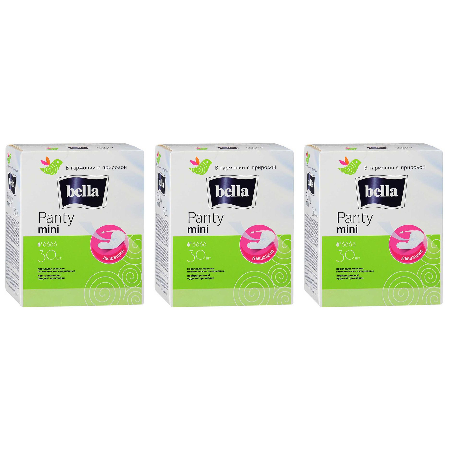 

Прокладки ежедневные BELLA PANTY Mini, 30 шт (ндс 18%), 3 уп.