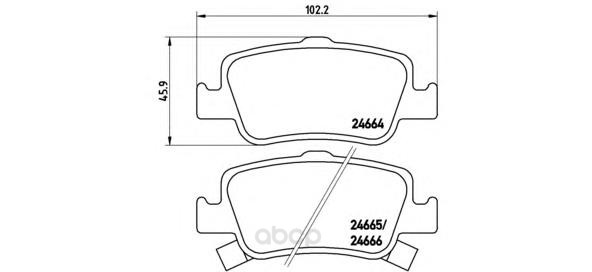 

Колодки тормозные дисковые задн, TOYOTA: AURIS 1.33 Dual-VVTi/1.4 D-4D/1.4 VVTi/1.6/1.6 VV