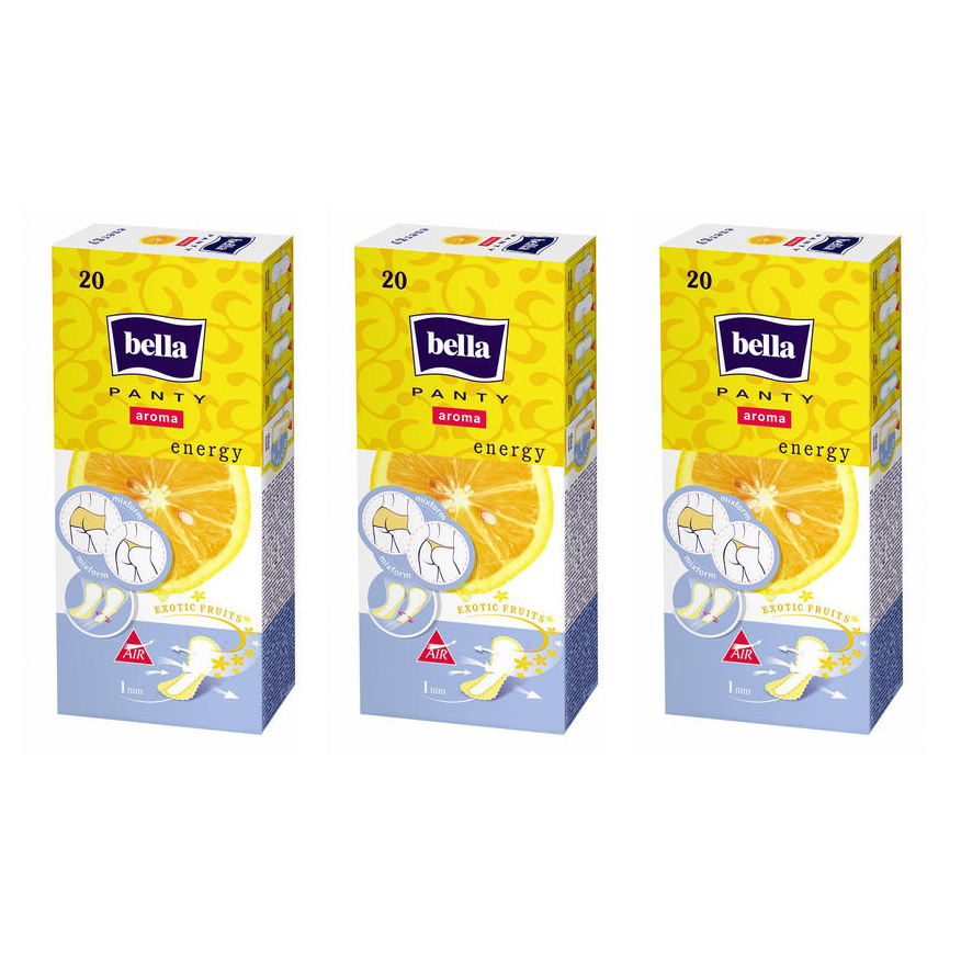 

Прокладки ежедневные BELLA PANTY AROMA Energy, 20 шт, 3 уп.