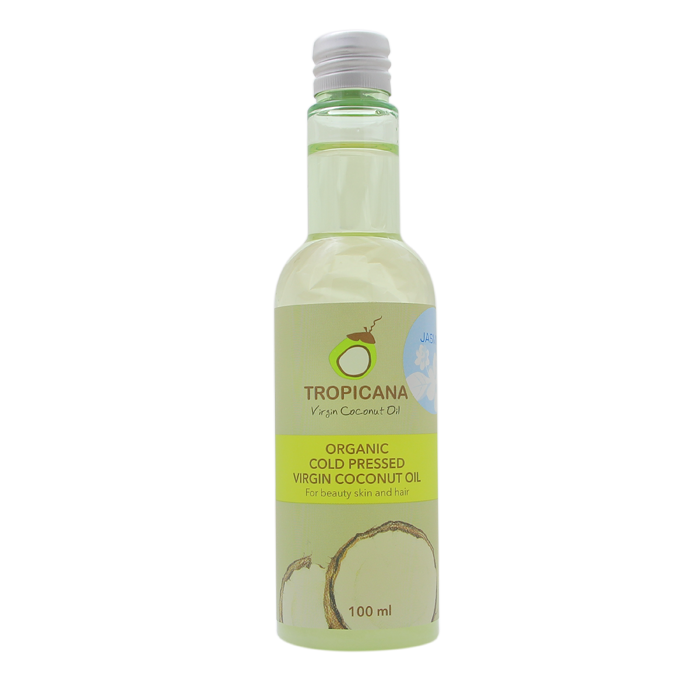 фото Масло для кожи и волос tropicana organic cold pressed virgin coconut oil jasmine, 100 ml