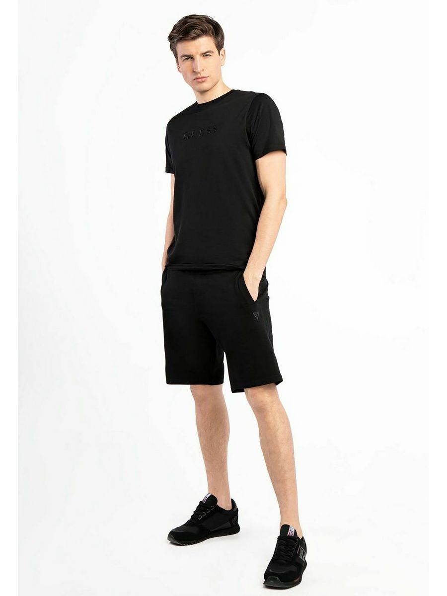 

Трикотажные шорты мужские Guess GU122F03A черные XL, Черный, GU122F03A
