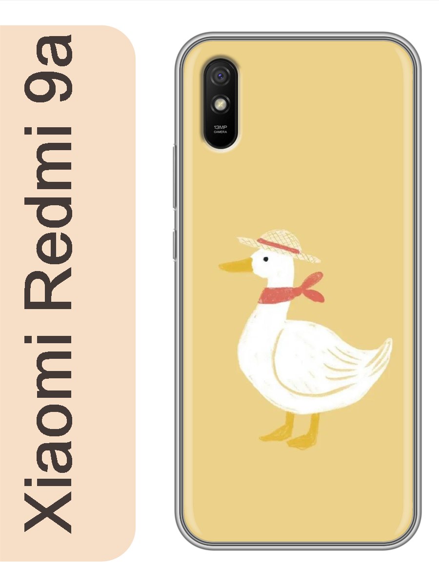 

Чехол на Xiaomi Redmi 9a гусь в шляпке 843, Прозрачный, red9azhiv