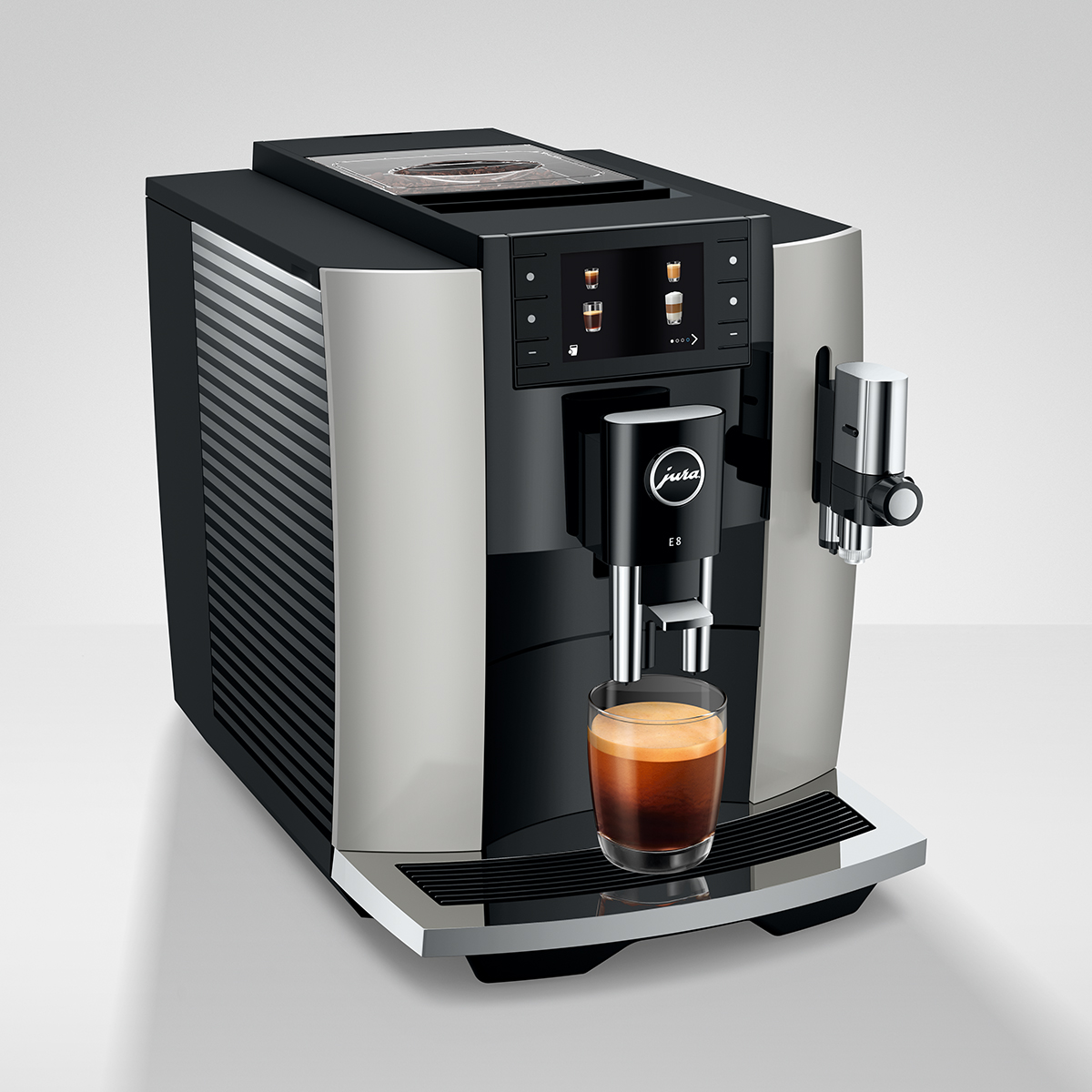 Кофемашина автоматическая JURA E8 Platinum серый кофемашина автоматическая redmond rcm 1517 серый