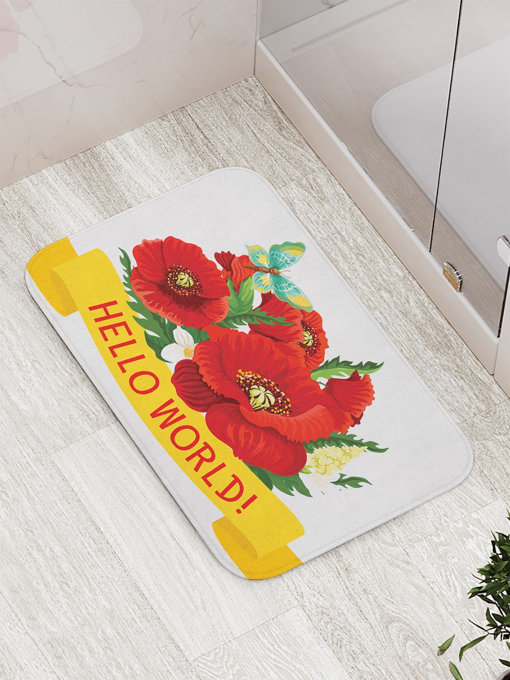 

bath_86298 Коврик противоскользящий для ванной, сауны, бассейна, 77х52 см