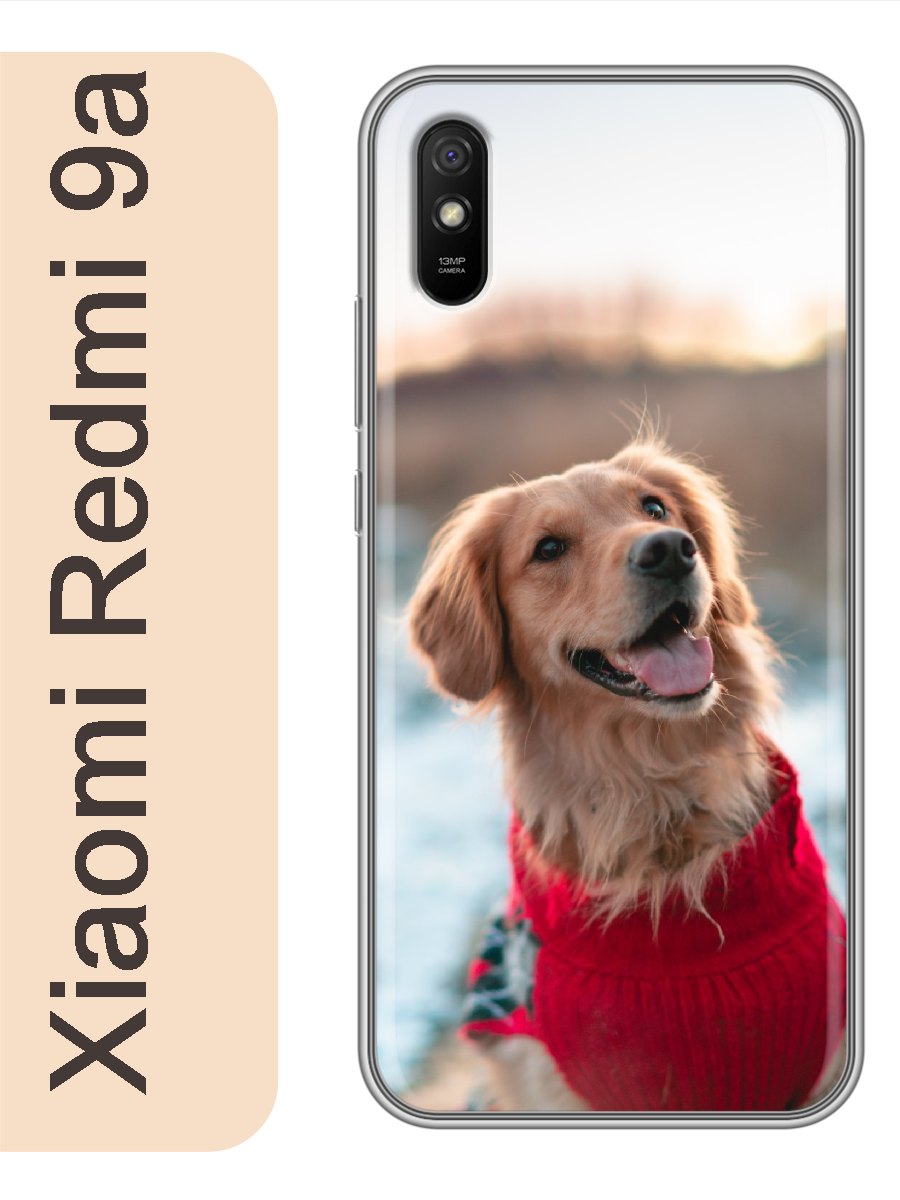 

Чехол на Xiaomi Redmi 9a ретривер в кофте 834, Прозрачный, red9adogs