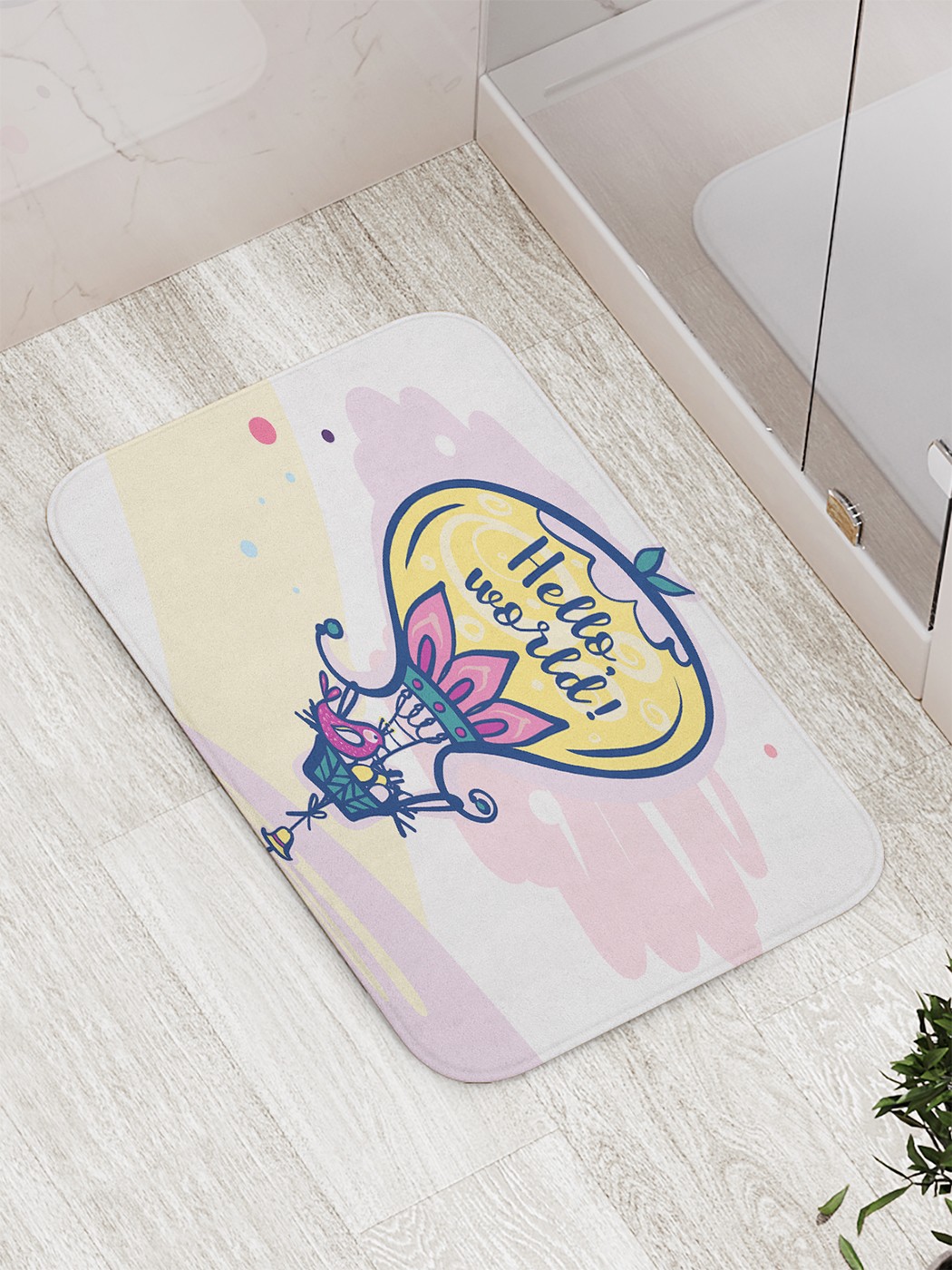 

bath_86290 Коврик противоскользящий для ванной, сауны, бассейна, 77х52 см