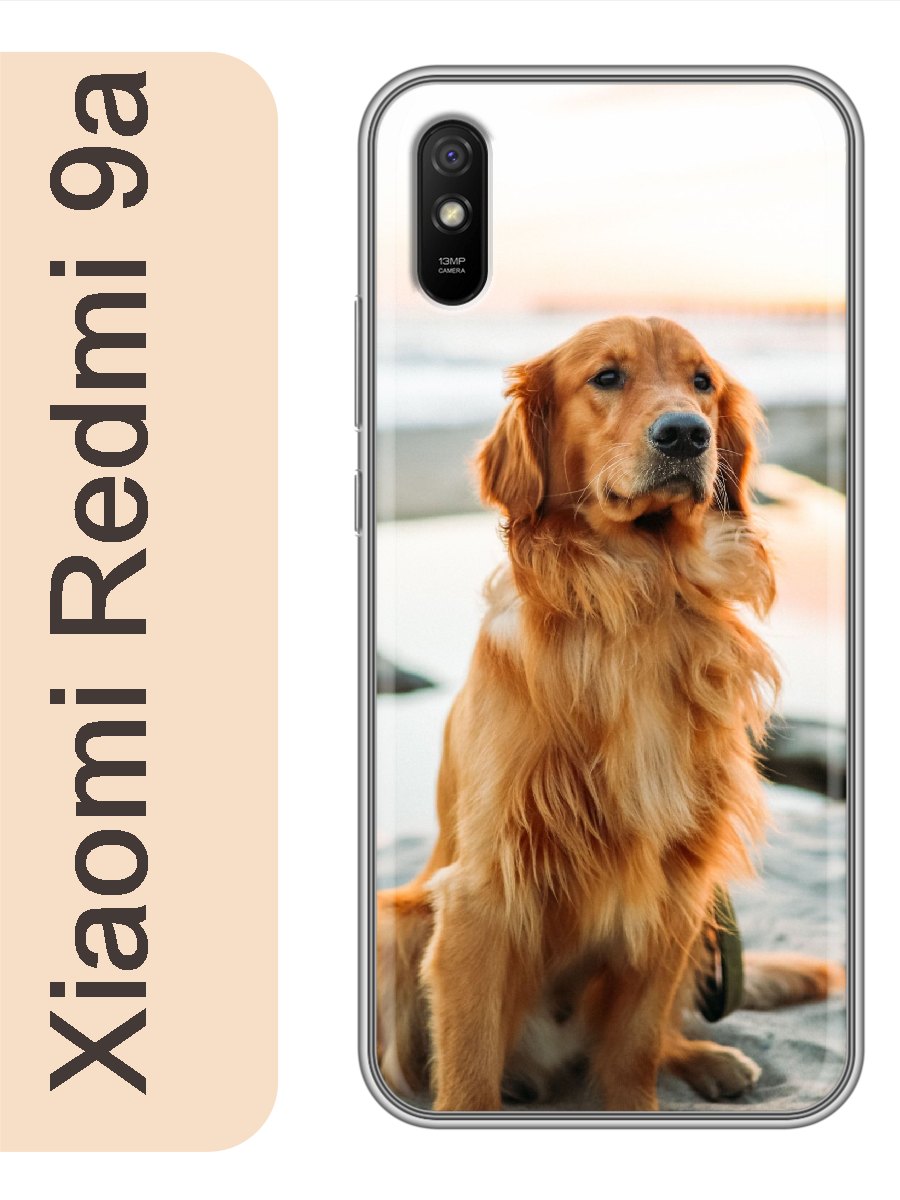 

Чехол на Xiaomi Redmi 9a ретривер на пляже 832, Прозрачный, red9adogs