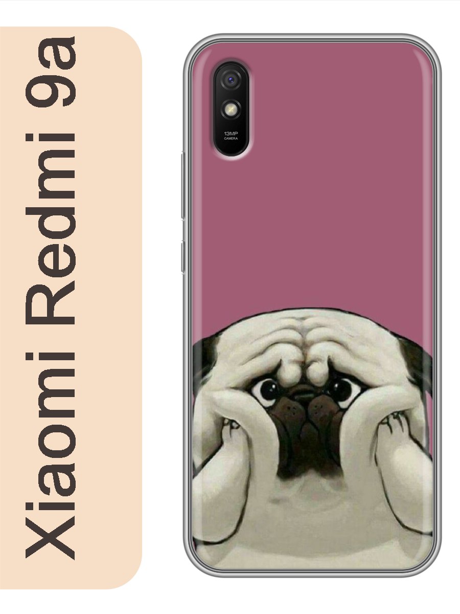 

Чехол на Xiaomi Redmi 9a толстый мопс 830, Прозрачный, red9adogs