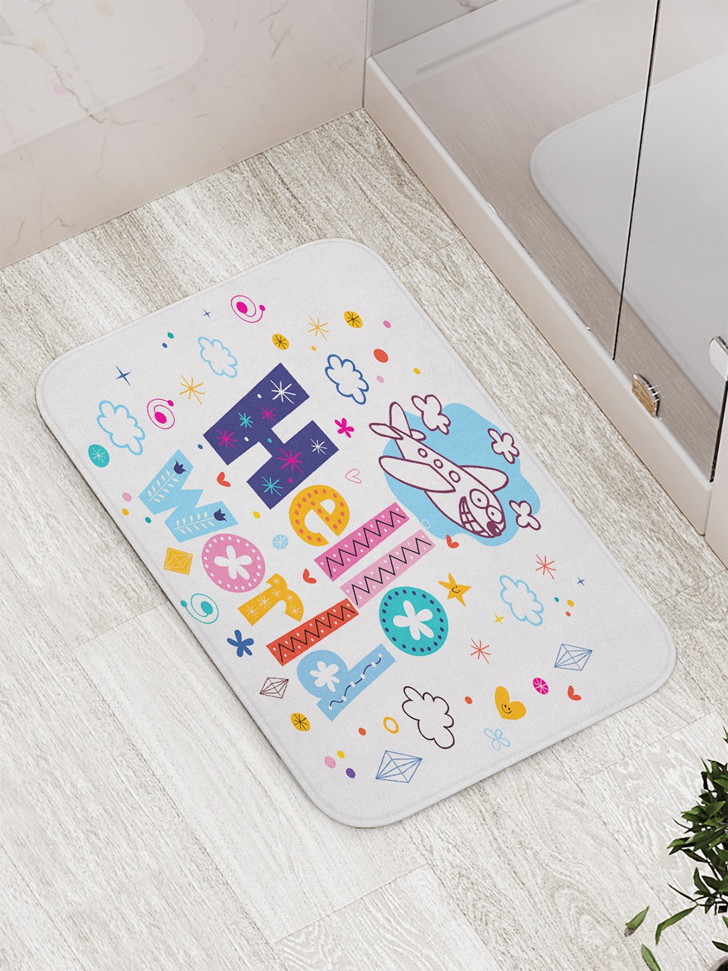 

bath_86276 Коврик противоскользящий для ванной, сауны, бассейна, 77х52 см