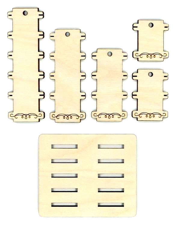 фото Бобины для ниток «простые» + подставка щепка