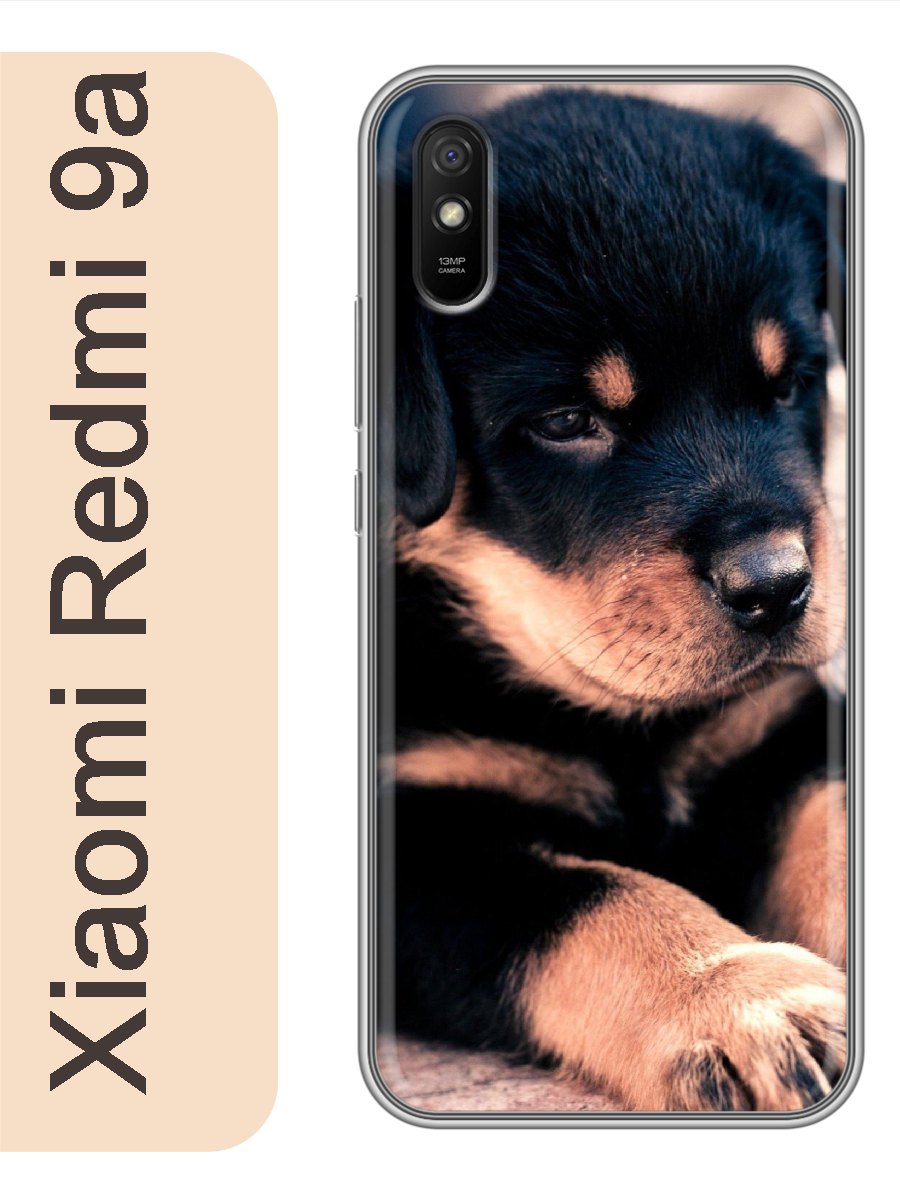 

Чехол на Xiaomi Redmi 9a щенок ротвейлер 820, Прозрачный, red9adogs