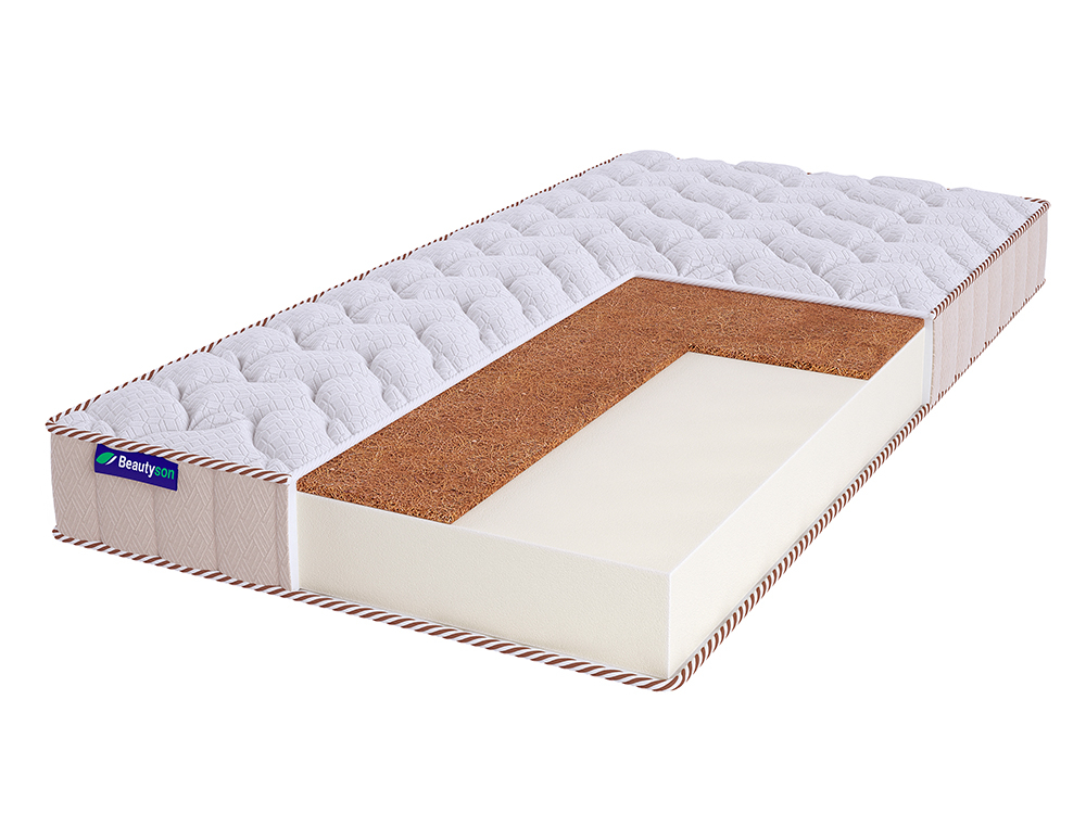 

Матрас Beautyson Roll Foam 10 Cocos Lux 200х200, Бежевый;белый;серый;серебристый, Roll Foam 10 Cocos Lux