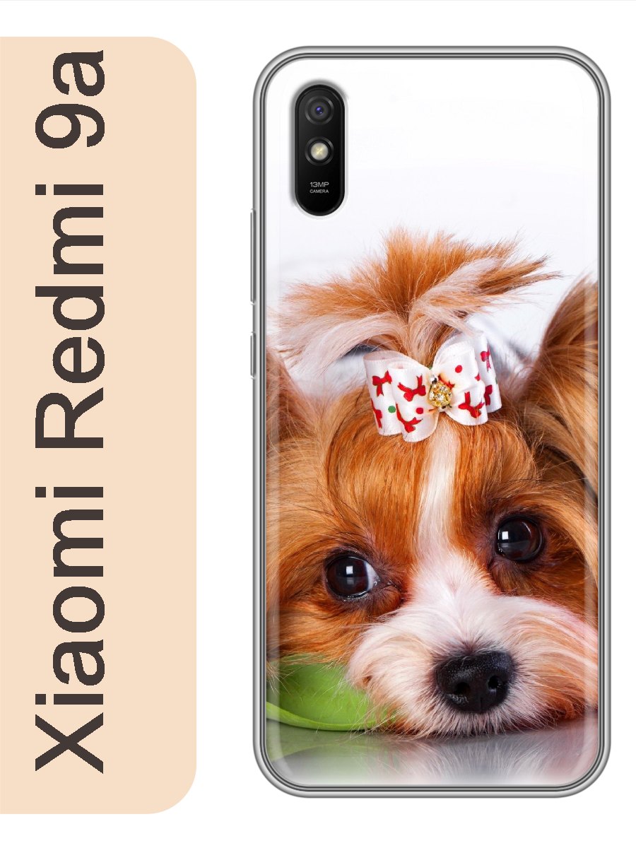 

Чехол на Xiaomi Redmi 9a собака с бантиком 803, red9adogs