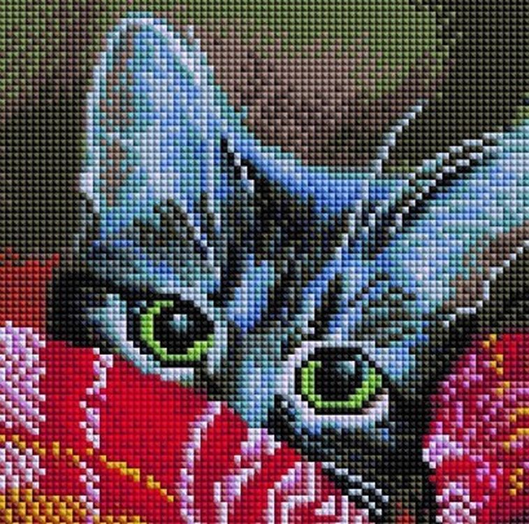 

Алмазная вышивка «Котенок под одеялом»