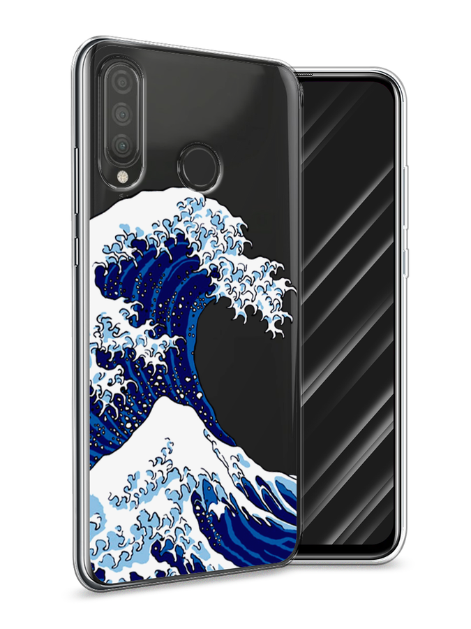 

Чехол Awog на Huawei P30 Lite "Волна в Канагаве", Синий;белый, 67950-4