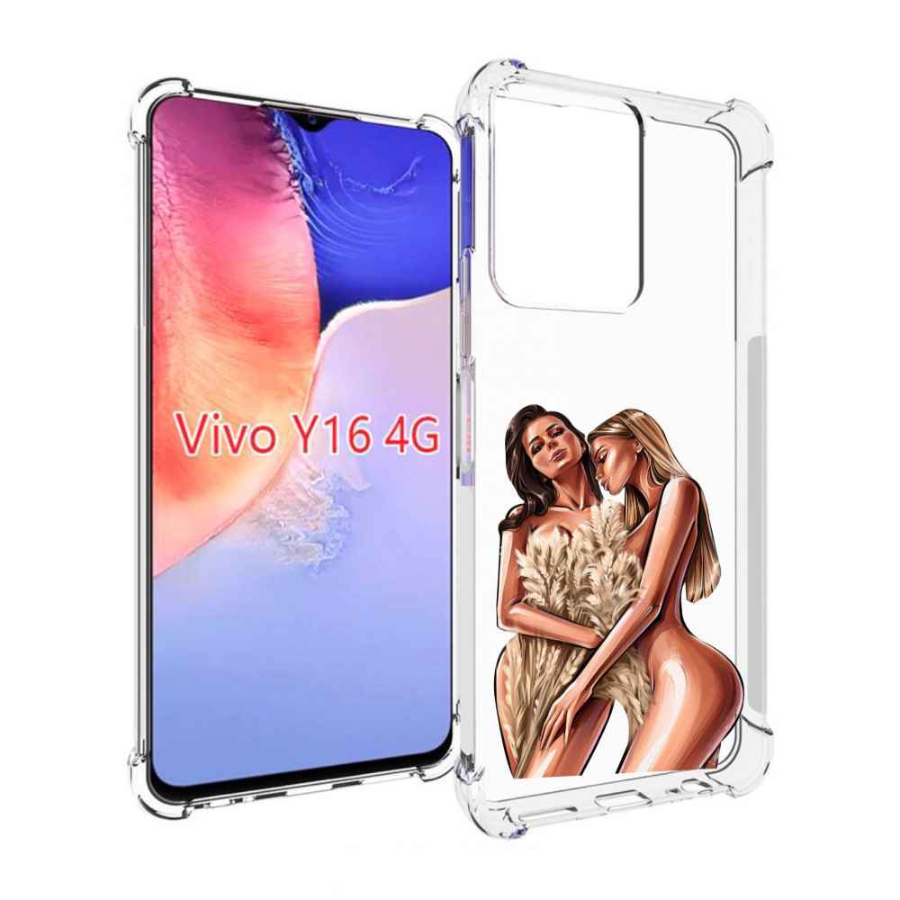 

Чехол MyPads Иллюстрированные-девушки женский для Vivo Y16 4G/ Vivo Y02S, Прозрачный, Tocco