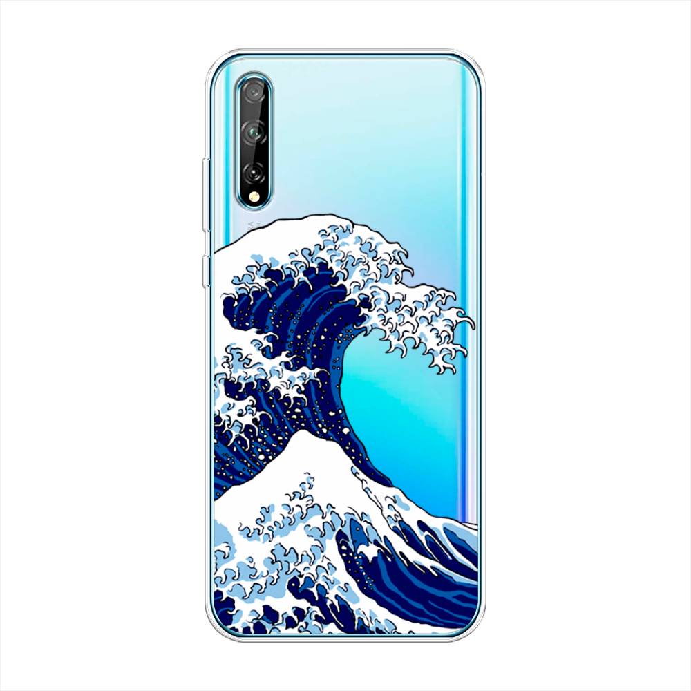 

Чехол Awog на Huawei P Smart S "Волна в Канагаве", Синий;белый, 6103550-4