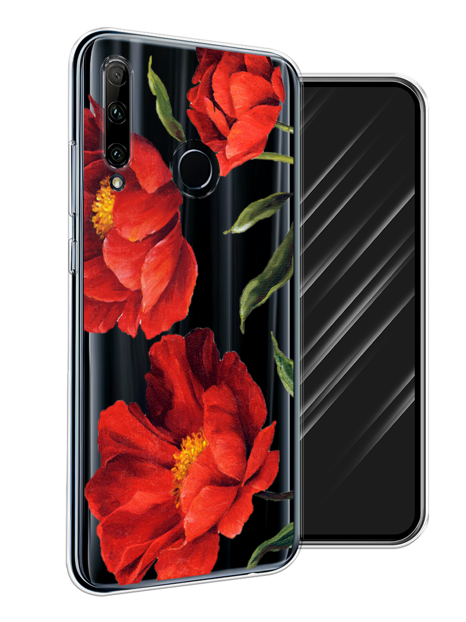 

Чехол Awog на Huawei P Smart Plus 2019 "Волна в Канагаве", Синий;белый, 69250-4