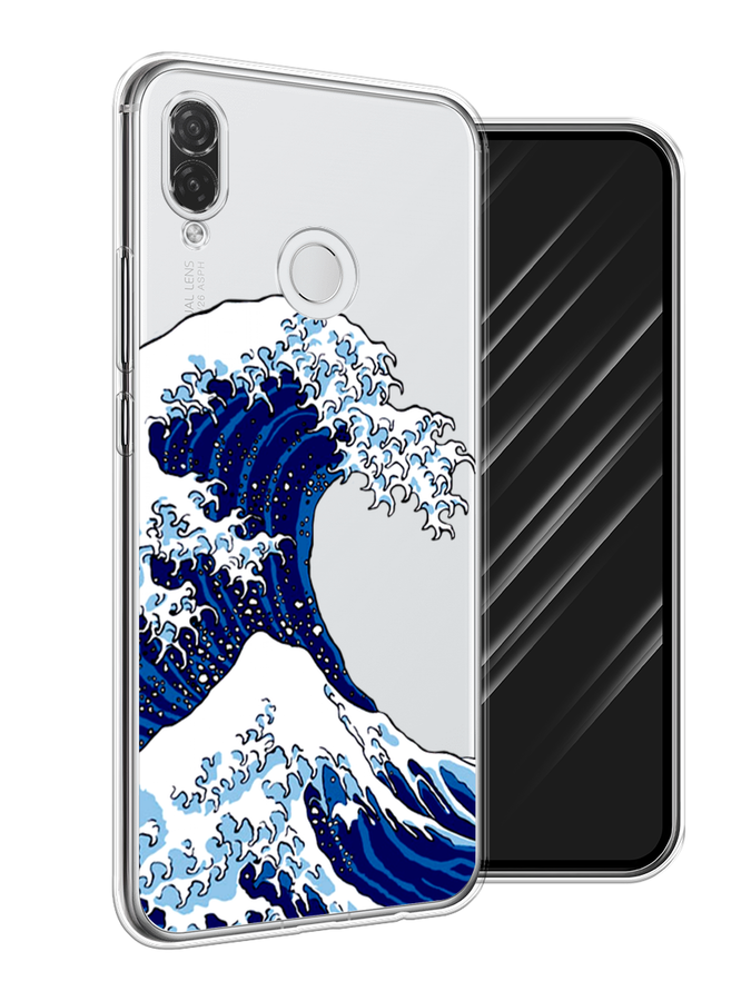 

Чехол Awog на Huawei P Smart Plus "Волна в Канагаве", Синий;белый, 68250-4
