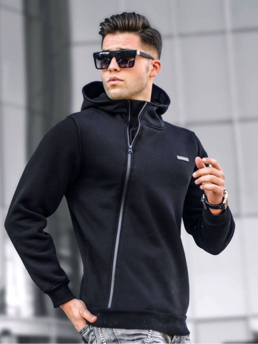 

Худи мужское NoBrand zipper черное L, zipper