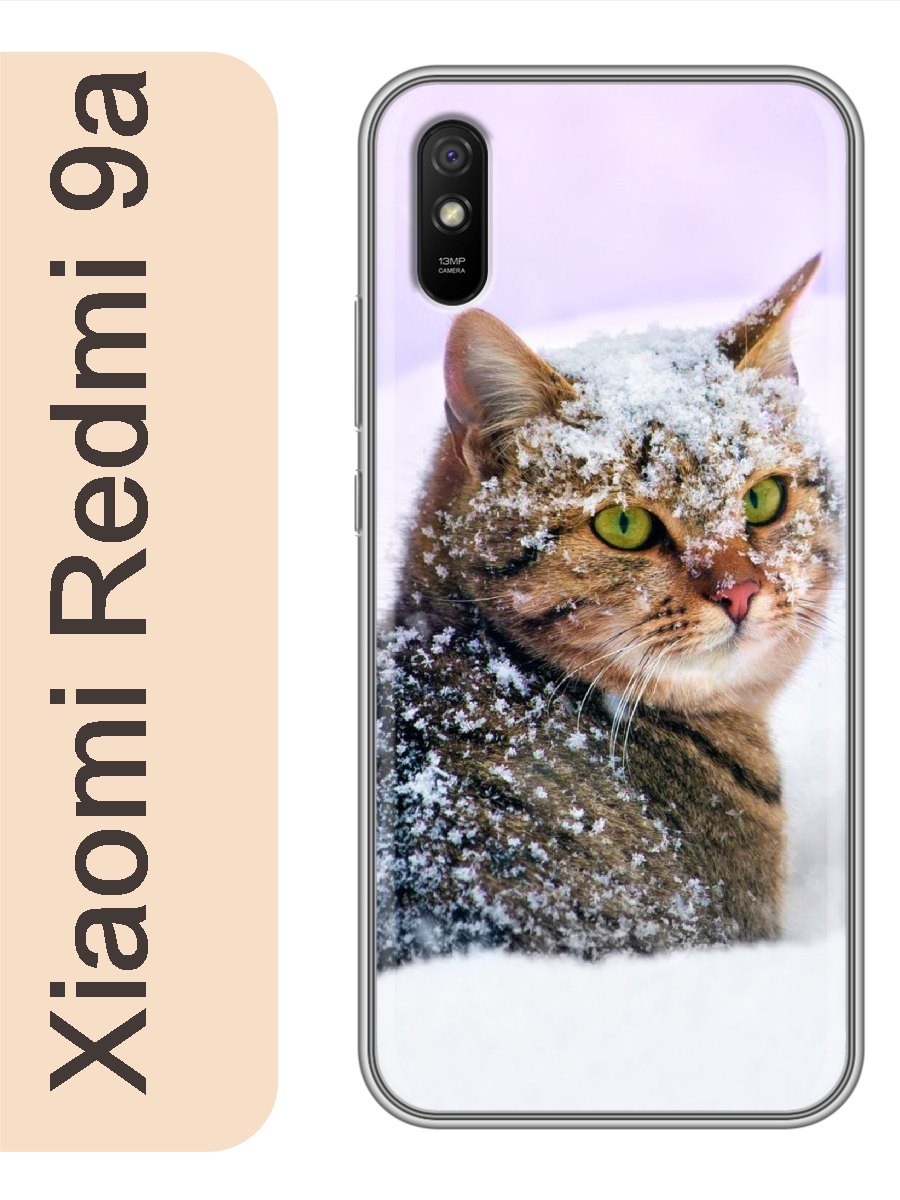 

Чехол на Xiaomi Redmi 9a кот в снегу 767, Прозрачный, red9acats