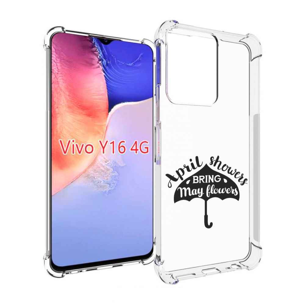 

Чехол MyPads Зонтик для Vivo Y16 4G/ Vivo Y02S, Прозрачный, Tocco