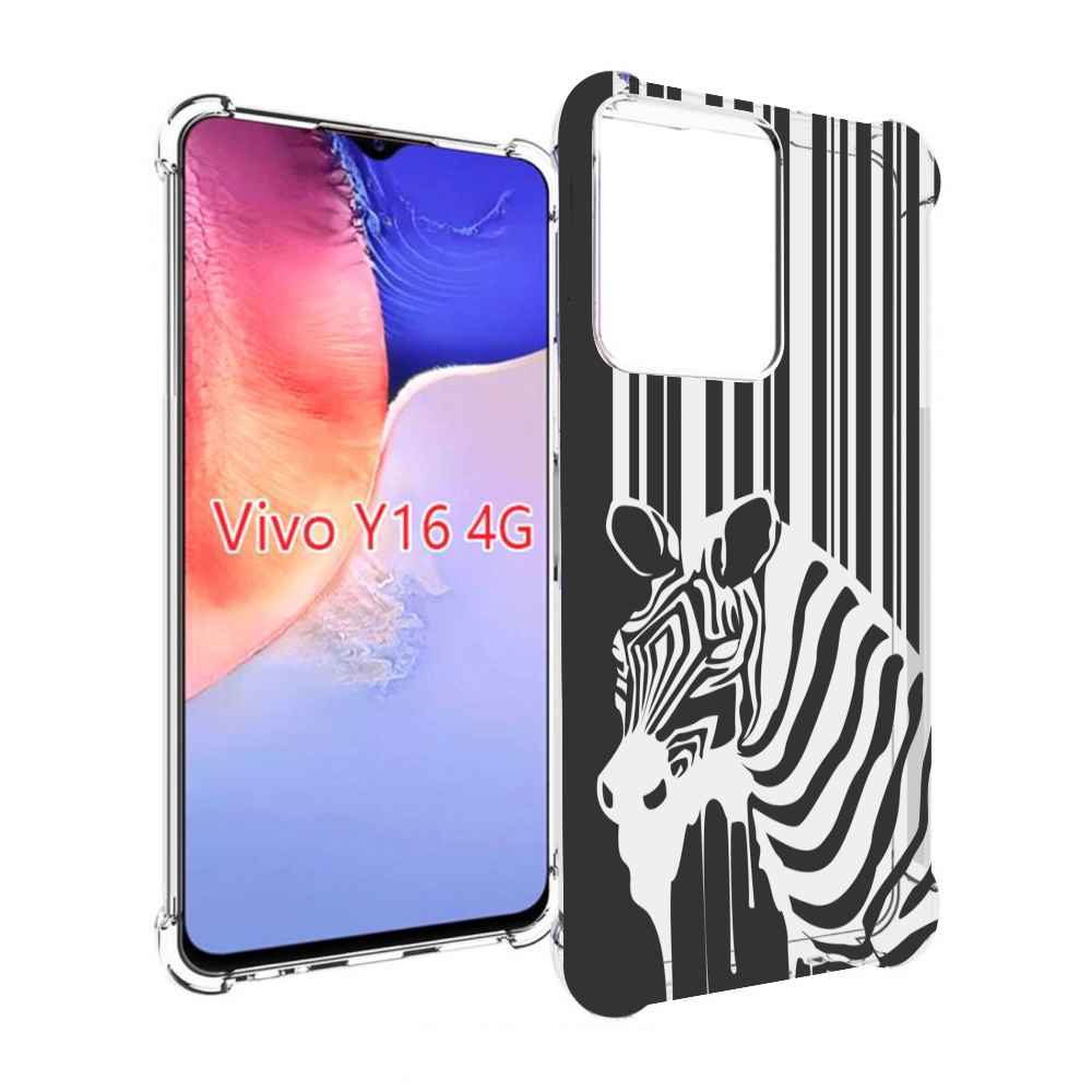 

Чехол MyPads Зебра для Vivo Y16 4G/ Vivo Y02S, Прозрачный, Tocco