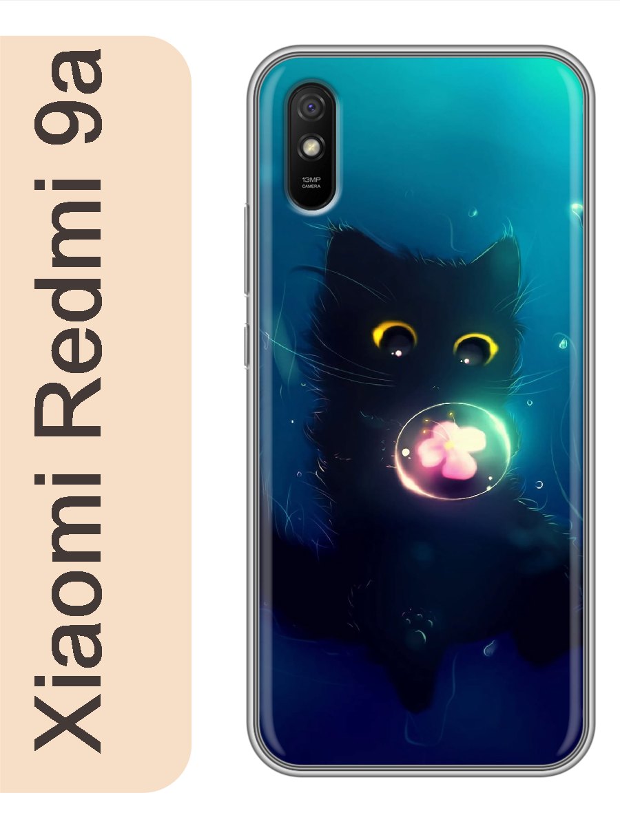 

Чехол на Xiaomi Redmi 9a кот черный 754, red9acats