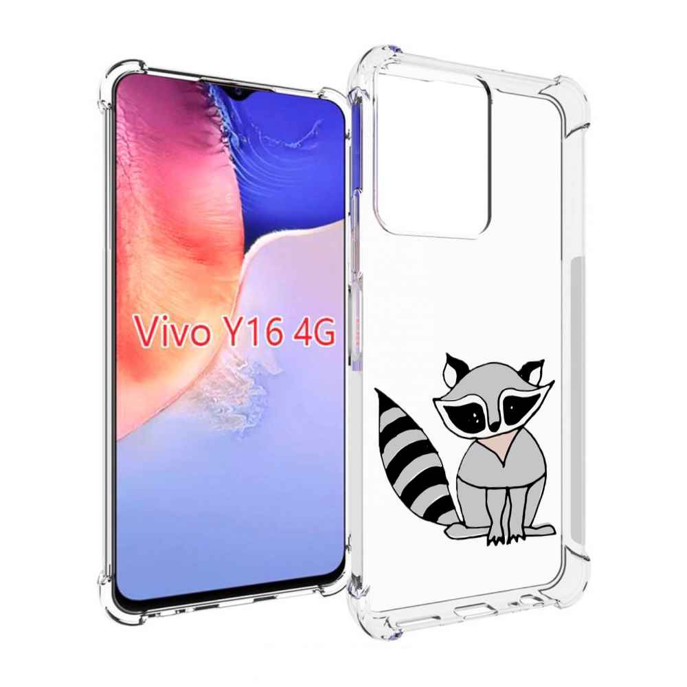 

Чехол MyPads Енотик для Vivo Y16 4G/ Vivo Y02S, Прозрачный, Tocco