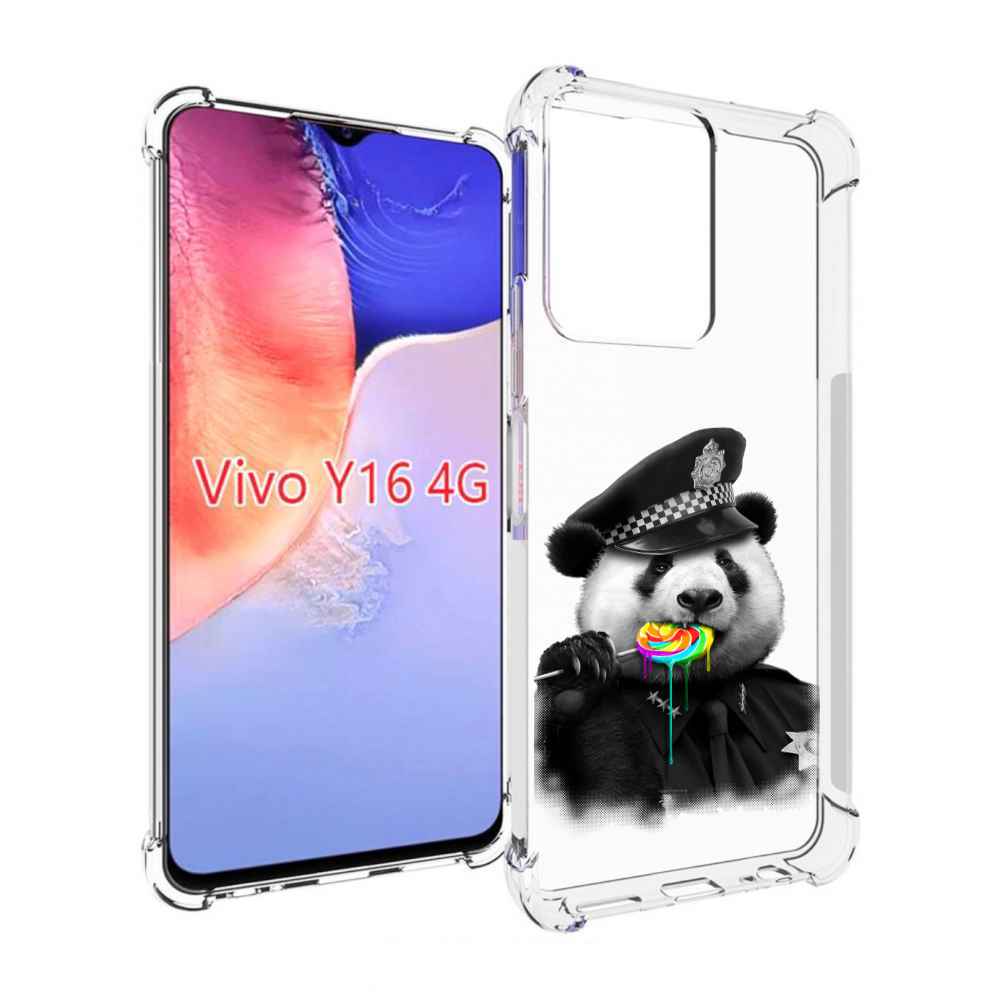 

Чехол MyPads Панда полиция для Vivo Y16 4G/ Vivo Y02S, Прозрачный, Tocco