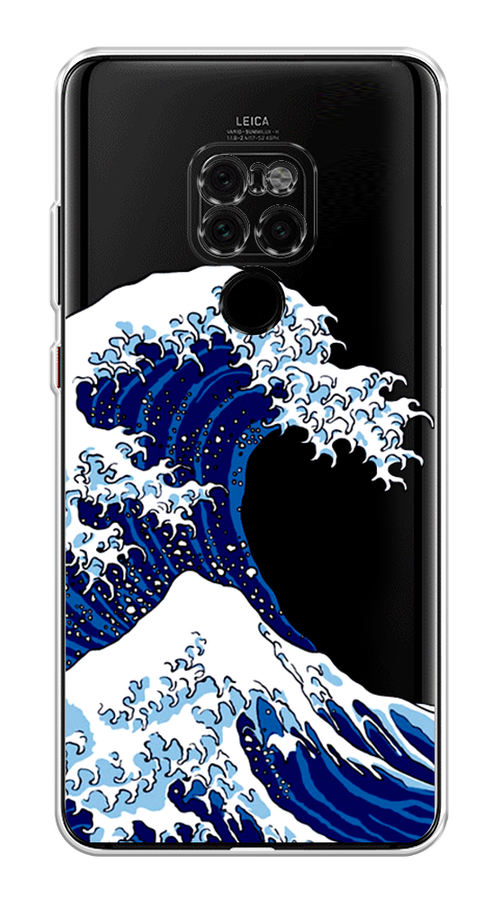

Чехол Awog на Huawei Mate 20 "Волна в Канагаве", Синий;белый, 66850-4