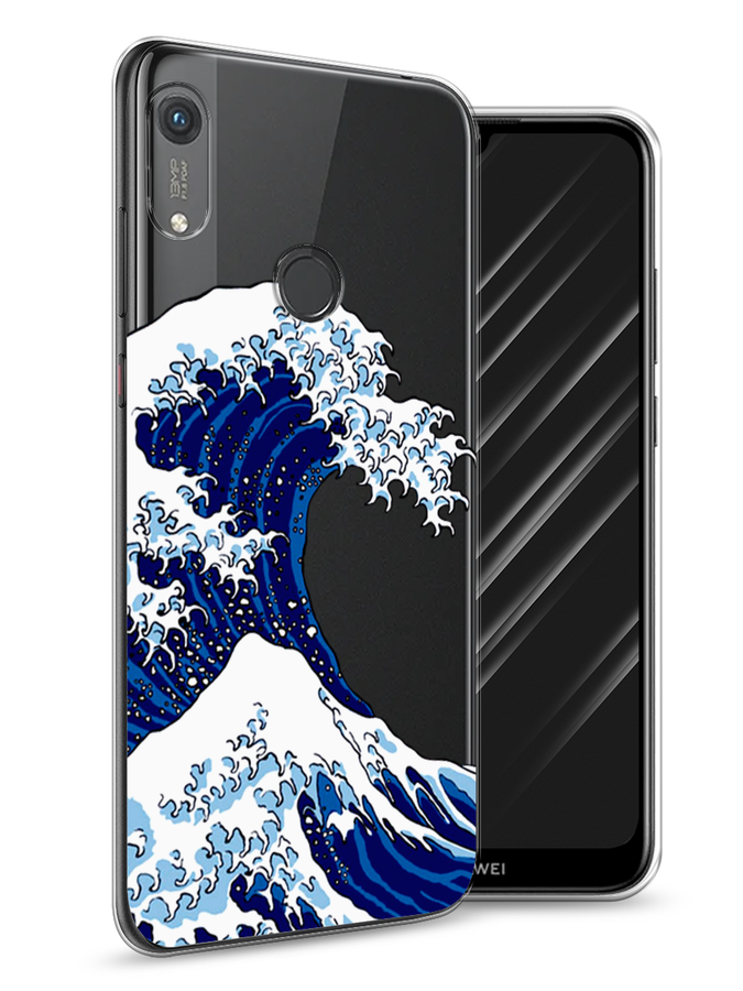 

Чехол Awog на Honor 8A (8A Pro/Prime) "Волна в Канагаве", Синий;белый, 68750-4