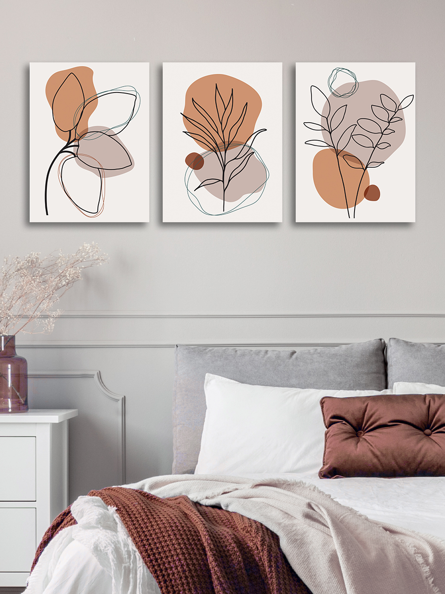 

Картины на холсте с подрамником LOFTime 3 шт 30Х40 РАСТЕНИЯ АБСТРАКЦИЯ КОР №5 К-353-3040