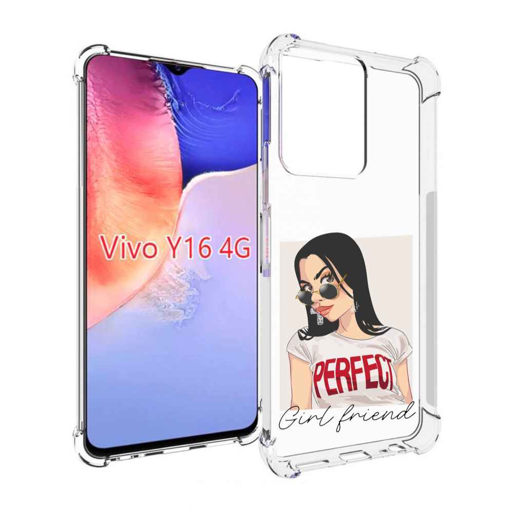 

Чехол MyPads Девушка-с-сережками женский для Vivo Y16 4G/ Vivo Y02S, Прозрачный, Tocco