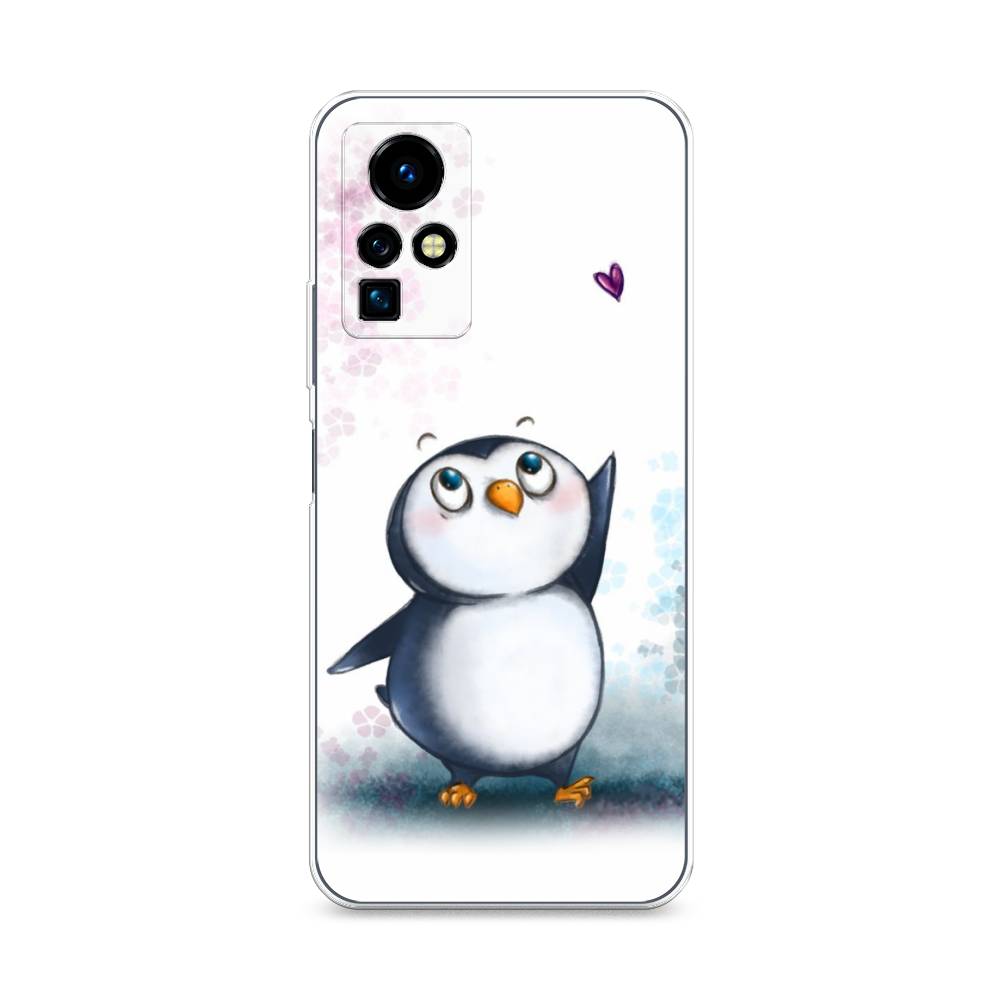 Чехол Awog  на Infinix Zero X Pro Пингвин и сердечко