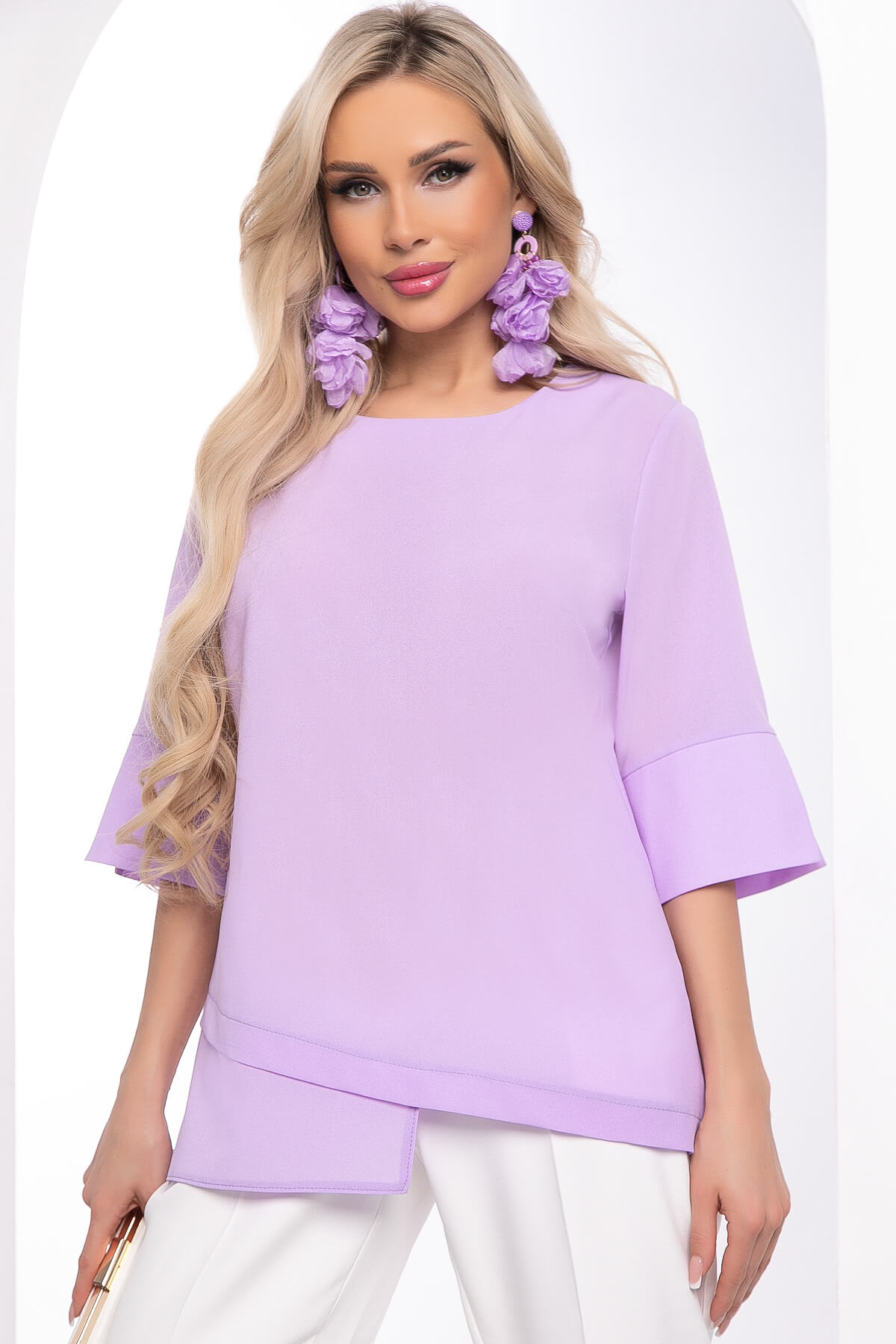 Блуза женская LT Collection Очарование фиолетовая 46 RU