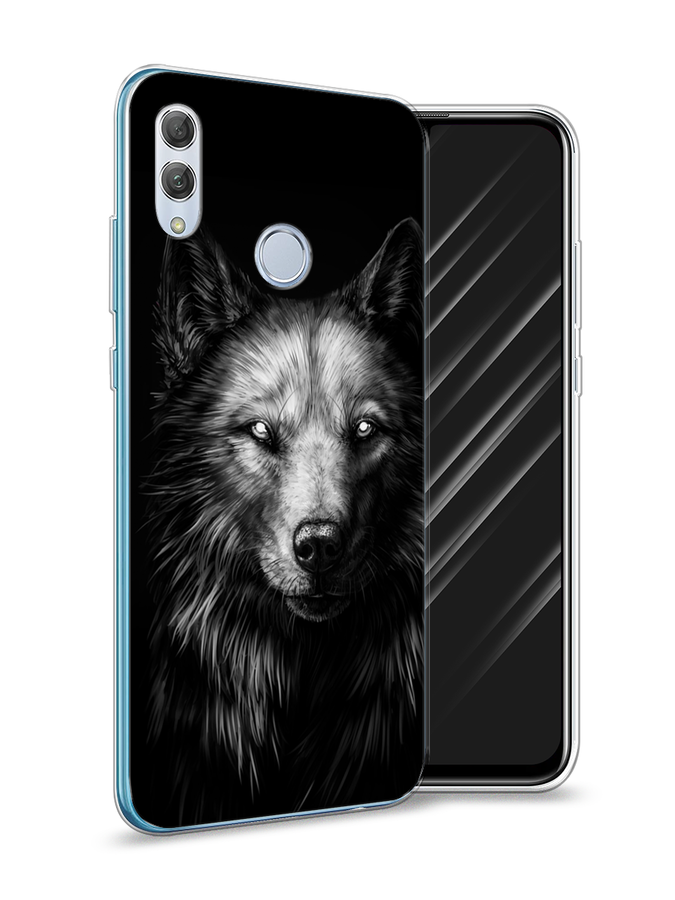 

Чехол Awog на Huawei P Smart 2019 "Волк черно белый", Серый;бежевый;белый, 67250-1