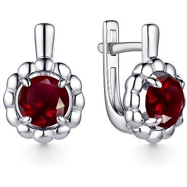 

Серьги женские из серебра АЛЬКОР 02-1450, гранат, 02-1450
