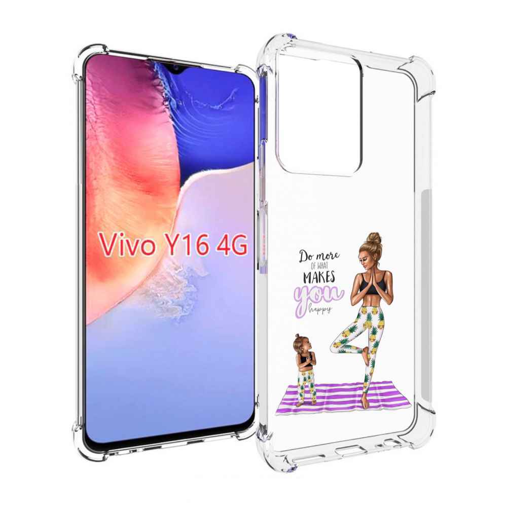 

Чехол MyPads Девочки-в-ананасах для Vivo Y16 4G/ Vivo Y02S, Прозрачный, Tocco