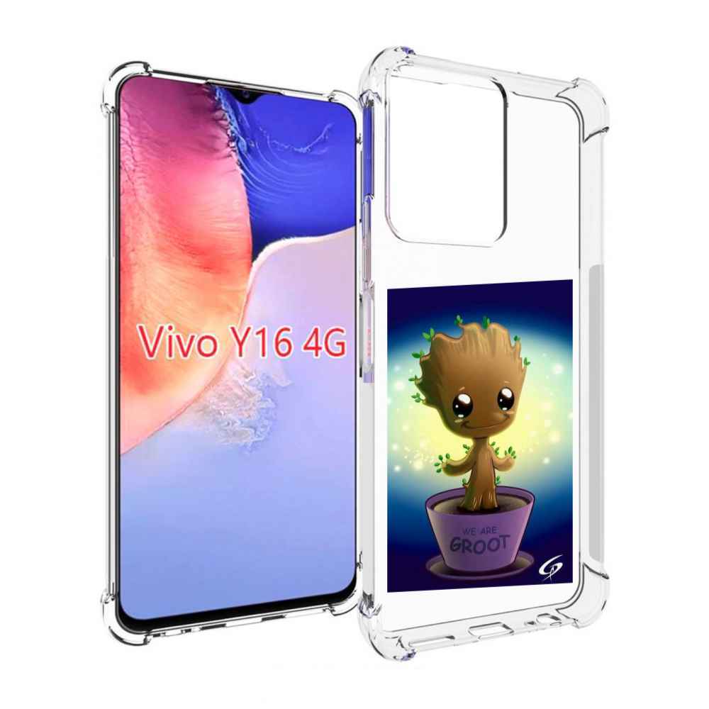 

Чехол MyPads Грут для Vivo Y16 4G/ Vivo Y02S, Прозрачный, Tocco