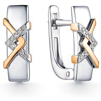 

Серьги женские из серебра АЛЬКОР 02-0619, бриллиант, 02-0619