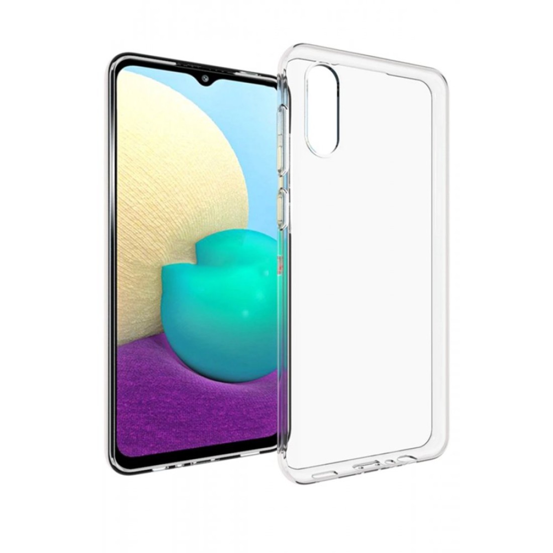 

Накладка силикон для Samsung Galaxy A02 (SM-A022) прозрачная, Прозрачный, Galaxy A02