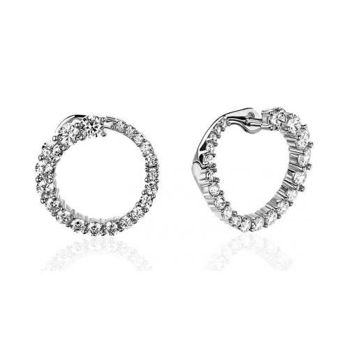 

Серьги из белого золота с фианитом Эстет 01С1213714, 01С1213714