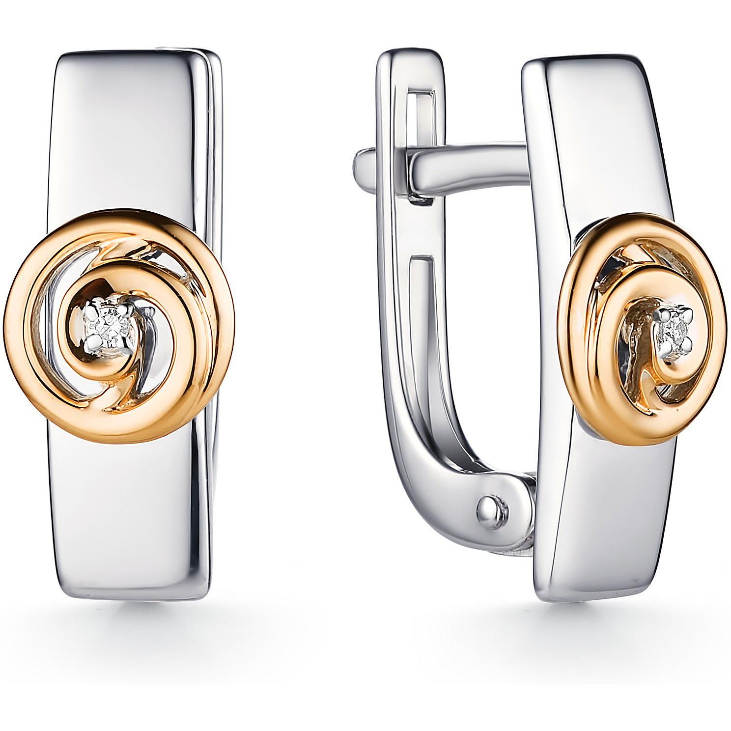 

Серьги женские из серебра АЛЬКОР 02-1322, бриллиант, 02-1322