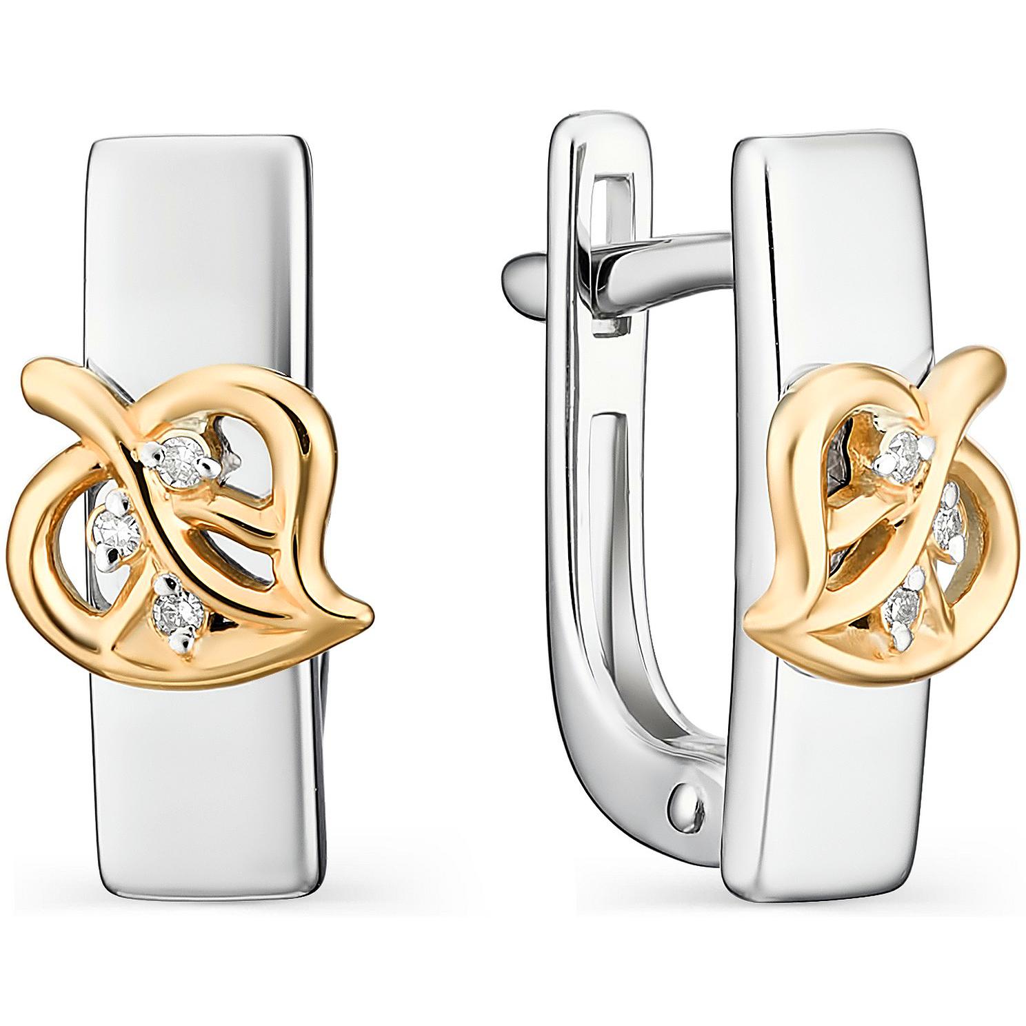 

Серьги женские из серебра АЛЬКОР 02-1197, бриллиант, 02-1197