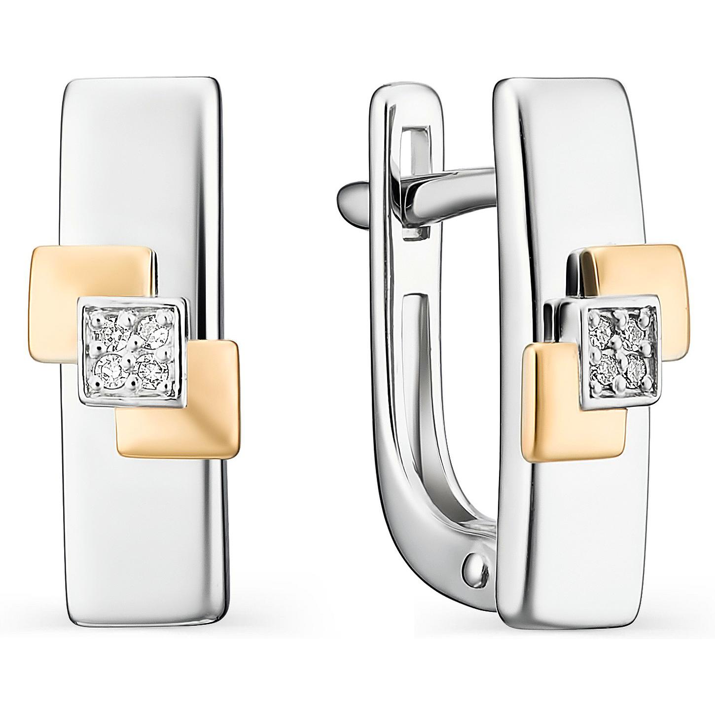 

Серьги женские из серебра АЛЬКОР 02-1108, бриллиант, 02-1108